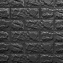 Панель 3D самоклеящаяся 700*770*4 мм Кирпич черный (brick black) 69505