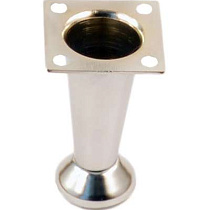 Ножка мебельная конус крепление квадрат  Н-100мм (мат.хром) 0402027 69287