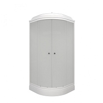 Душевая кабина Вельвет 90*90 А (7 мест+сифон D90) полукруг, низкий поддон 76005