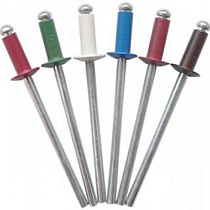 Заклепки вытяжные комбинированные, 4 х 10 мм, RAL-8017, тёмно-коричневый (1000) 36464