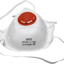 Полумаска фильтрующая DEXX противоаэрозольная, многослойная,коническая с клапаном FFP1 63317