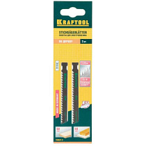 Пилка для эл/лобзика"KRAFTOOL" T244D шаг 4мм, L-75мм(в уп 2 шт) 11297