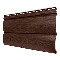 Сайдинг Текос Блок-хаус Итальянский орех двойной (0,23х3,66м) 64129