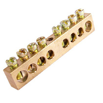 Шина нулевая 6х9 мм 8/2  (8групп/крепеж по краям) ИЭК 13151