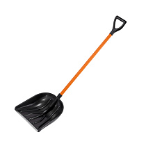 Лопата снеговая пласт. "КУПЕЦ" 410*460мм с метал.черенком и ручкой с мет.пластиной "ЦИКЛ" 70322